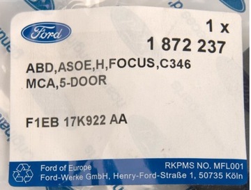 фото thumb №3, Заглушка фаркоп бампера зад focus 2014- хэтчбек