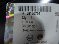 фото thumb №10, Капот крыло левый правый opel crossland przed liftem новый оригинал