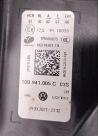 фото thumb №7, Vw id3 фара ліва перед повний led 10b941005c європа