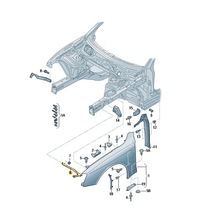 фото thumb №16, Кронштейн кронштейн кронштейн крыла передний audi a5 2008-17 левый