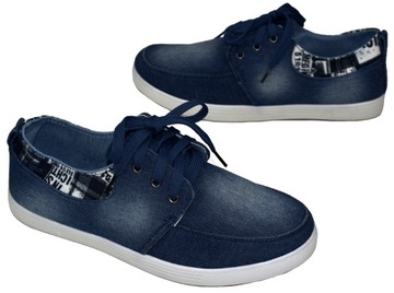 Jeansowe Trampki Mokasyny męskie Wiosna 27 cm - 42