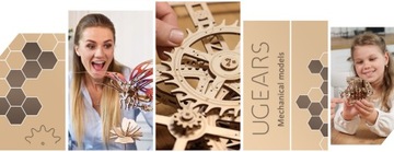 Деревянный механический 3D-пазл «Мини-вертолет» uGEARS Premium Puzzle