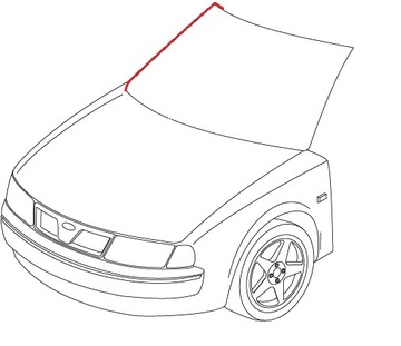 Накладка боковая на лобовое стекло Renault Laguna II 2001-2007 гг. ПРАВАЯ