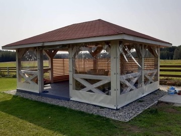 Покрытие террасы, обустройство беседки, пленка