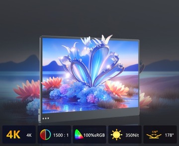 Przenośny monitor do gier UPERFECT 13,3” 4K 60 Hz 1500:1 300 Nit Podstawka IPS