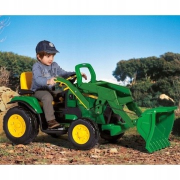 АККУМУЛЯТОРНЫЙ ТРАКТОР С ЭКСКАВАТОРОМ JOHN DEERE 12V ТРАКТОР ДЛЯ ДЕТЕЙ ЭКСКАВАТОР