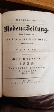 Moden-zeitung октябрь-декабрь 1828 г. /16 цветных литографий.