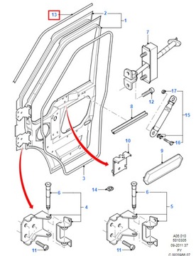 фото thumb №1, Верхня прокладка двері ford transit mk5 2000-2006