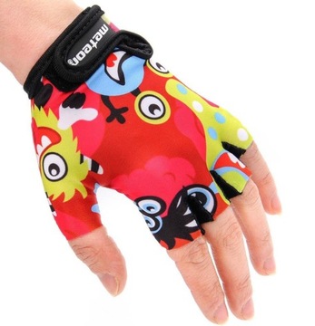 Dziecięce rękawiczki rowerowe METEOR KIDS wielokolorowy 2 S