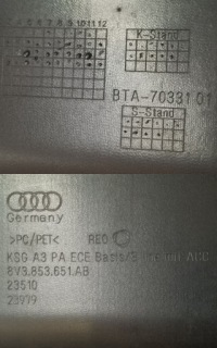 Audi a3 рестайлінг  16- решітка радіатора решітка решітка  радіатора бампер перед 8v3853651ab Оригінал, фото thumb