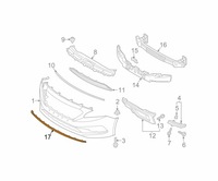 фото thumb №9, Спойлер бампера do hyundai sonata 2015-2018 86590c2000 чёрный матовый