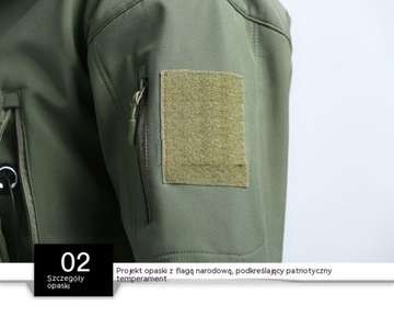 KURTKA MĘSKA SOFTSHELL OCIEPLANA WODOODPORNA,wzór2