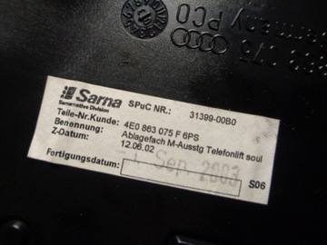 фото thumb №13, Телефон audi a8 d3 03-10 4e0863075f 4e1035747