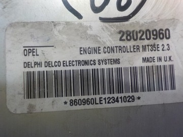 фото thumb №5, Opel zafira b ii 1.6 b 07r блок керування комп'ютер двигуна 28020960
