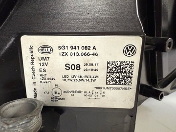 фото thumb №13, Лампа перед передняя правая vw golf vii gti 5g 5g0 рестайлинг полный led 5g1941082a