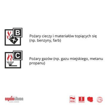 GAŚNICA SAMOCHODOWA 1KG. Z WIESZAKIEM OGNIOCHRON