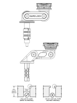 Podstawa montowana w sztycę główki ramy Quad Lock Pro