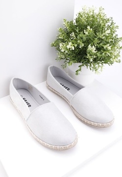 Espadryle damskie srebrne 2 Efa Srebny 38