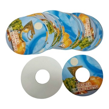 ПРИНТ ДЛЯ DVD САМОКЛЕЯЩАЯСЯ НАКЛЕЙКА СВЯТОЕ ПРИЧИНЕНИЕ ЮБИЛЕЙ 10 ШТ.