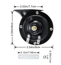 фото thumb №12, 2x міцний клаксон 12v черв'як сигнал звуковий do автомобіля motocykla сигнал