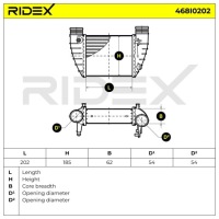 Ridex 468i0202 інтеркулер до audi a4 avant 8ed, b7 a4 кабріолет  a4 седан Зі Шроту, фото thumb