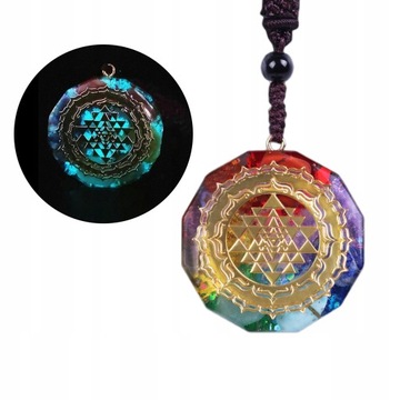 2x Naszyjnik z biżuterią Sri Yantra z wisiorkiem z