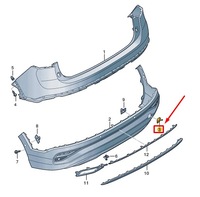 фото thumb №1, Vw taigo cs rear бампер tow eye cover 2g78074419b9