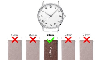 Pasek 21mm ekskluzywny do zegarka premium handmade MOVEAR Polski