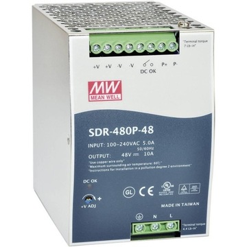Zasilacz na szynę DIN Mean Well SDR-480P-24