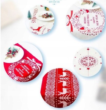 Новогодняя дорожка для стола Christmas 28х270 см с узором из органзы ПЛАТЬЕ
