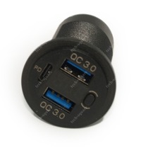 фото thumb №8, Роз'єм заряджання usb 2x qc3.0 36w + pd 55w 12-24v woltomierz