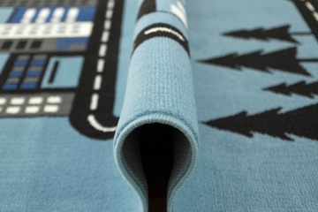 160x225 см. Детский коврик Blue Black Road Houses Luna Kids