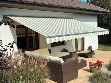 Markiza elektryczna 400x300 Szaro-Beż PREM