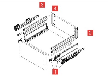 SZUFLADA COMFORT BOX L500 BIAŁA H204 MIĘKKI DOCIĄG