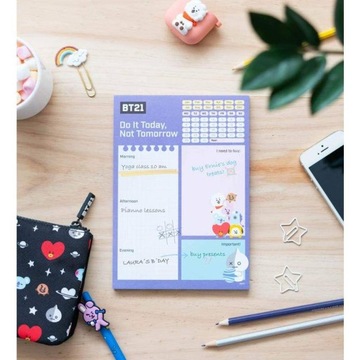 Ежедневник BT21, органайзер А5 для письменного стола biuwar.