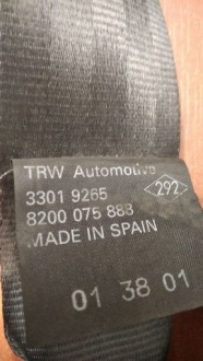 фото thumb №4, Pas безпеки передній лівий renault master ii фургон fd 8200075888