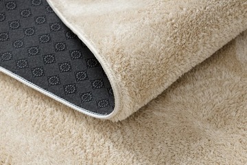 Ковер LINDO бежевый, моющийся, нескользящий, Shaggy 120X170 см BEIGE