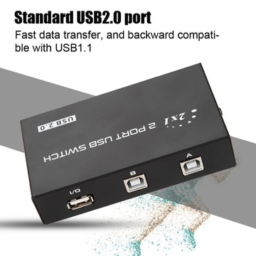 2/4-портовый USB 2.0 ручной переключатель общего доступа для ПК, принтера, сканера