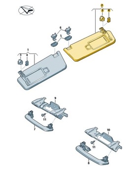 фото thumb №1, Козырёк противосолнечный str. правая cupra leon formentor vw golf viii оригинальный номер