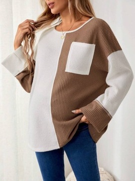 SHEIN Свитер для беременных двухцветный на бретелях 38