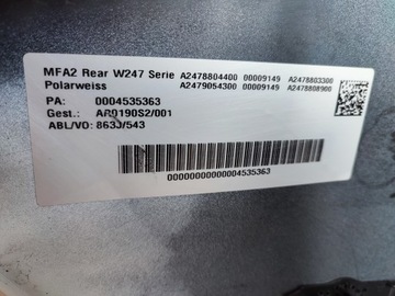 фото thumb №9, Mercedes b класс a247 w247 бампер зад задний 2018- a2478804400