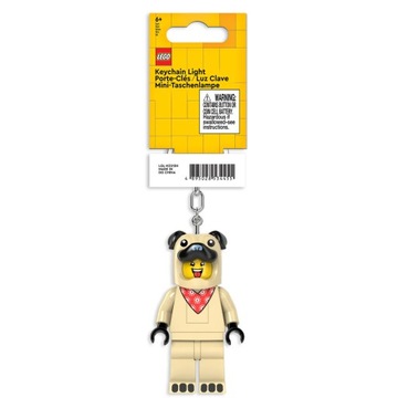 Brelok do kluczy LEGO Minifigures Mops z latarką