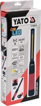 COB LED СВЕТОДИОДНАЯ ЛАМПА ДЛЯ МАСТЕРСКИХ 5ВТ 3-РЕЖИМА YT-08518 YATO