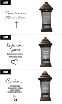 ZNICZ LAMPION z GRAWEREM dla Kochanej Żony