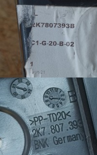 фото thumb №9, Vw caddy v 20- направляющая кронштейн бампера левый задняя 2k7807393b