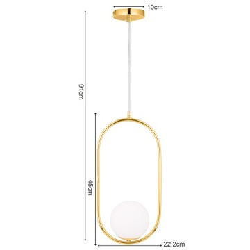 ПОТОЛОЧНЫЙ ПОДВЕСНОЙ СВЕТИЛЬНИК ЗОЛОТОЙ БЕЛЫЙ LOFT BALL