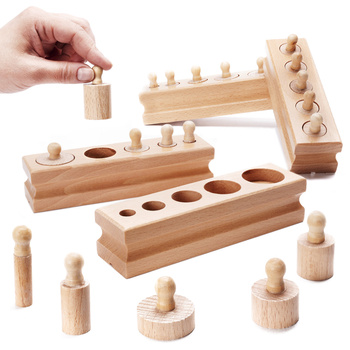 Drewniane Odważniki Cylindry Sorter Montessori