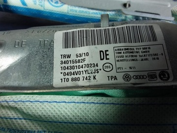 фото thumb №4, Vw touran i подушка безопасности шторка правая 1t0880742k
