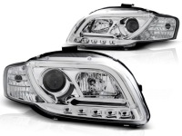 Купити Ліхтарі  audi a4 b7 04-08r led трубка  ходові вогні смуга хром, фото thumb