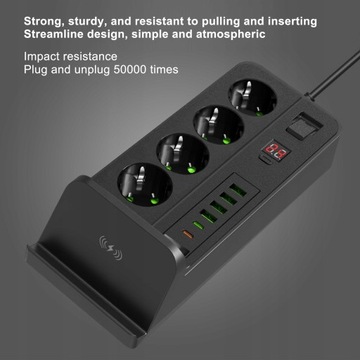 Европейский удлинитель для беспроводной зарядки USB TYPE C 4M